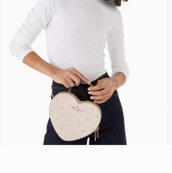 Kate Spade New With Tags!! Love Shack Embellished Heart Shaped Purse - Picture 10 of 12
